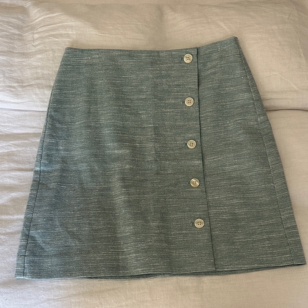 LOFT Button-Front Skirt